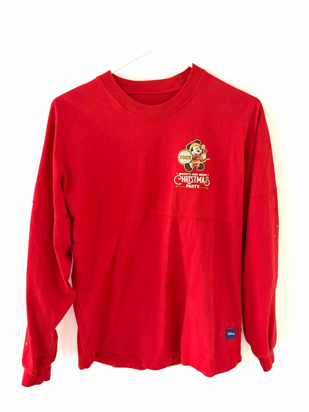 Disney Red "2025 Mickey's Very Merry Christmas Party" Spirit Jersey, Size: XS